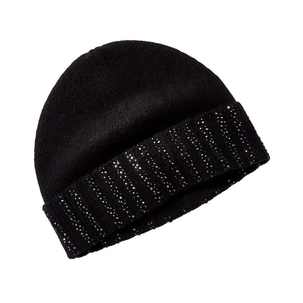 Sofiacashmere 6-Ply Cashmere Knit Hat, Black